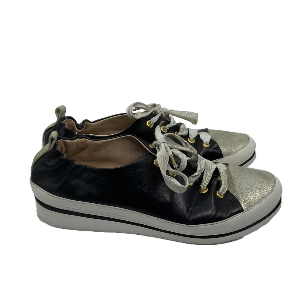 Elegant Black and‎ Gold Women's Sneakers